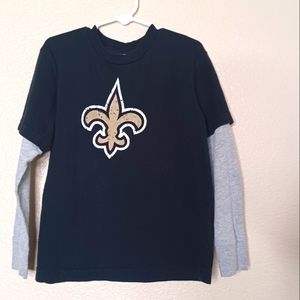New Orleans Saints Black Gold Garb Genuine Sport Big Girl Long Sleeve Top SZ:4T